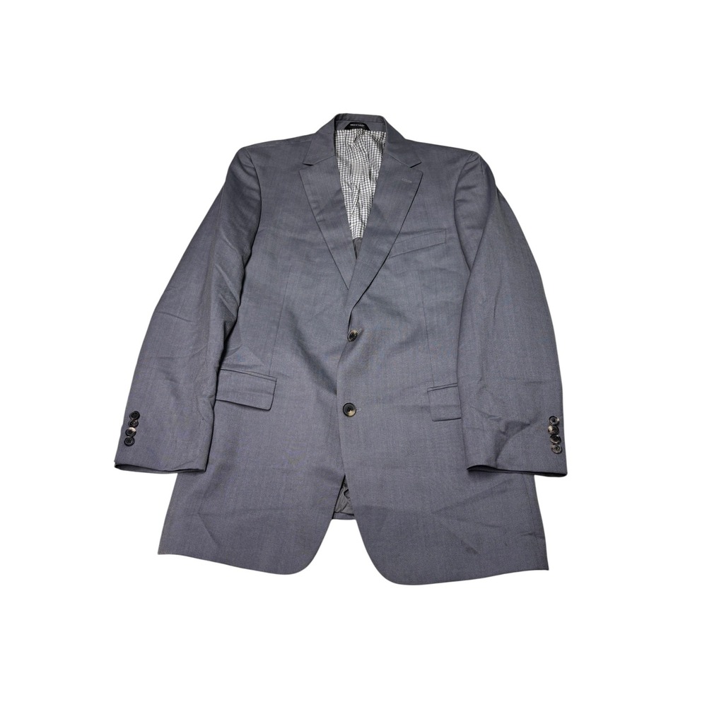 Hugo Boss Masell6 Grey Virgin Wool Blazer Sport Coat Mens 44L Made in Turkey